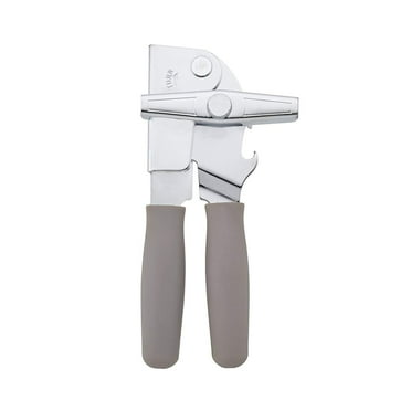 Swing-A-Way Portable Can Opener with Sharp Blade, Manual Hand Held, 2-in-1 Can and Bottle Opener, Gray
