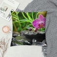 thumbnail image 2 of Orinice Orchid Graphic Decorative Cushion Throw Pillow Cover for Home, Sofa, Bedroom - Square Pillow Case 1PC 24x24in, 2 of 5