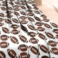 thumbnail image 3 of Brown Footballs Repeat Pattern Blanket,Comfortable Soft Lamb Wool Throw Blanket,All Season,Warm Lightweight Blankets for Sofa Bed Couch Living Room Chair,40"x50", 3 of 4