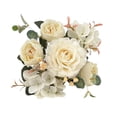 thumbnail image 3 of Flores artificiales para jarrón Arreglo floral Nupcial Sosteniendo Flores Tirando Ramo Ramo de boda para año Nuevo Graduación Decoración Regalo Blanco Colco Ramo de novia, 3 of 8