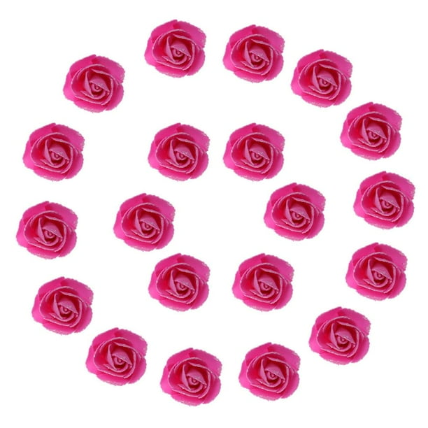 20 rosas artificiales nuevas con flores doradas para bricolaje, decoración para bodas, fiestas en el hogar.