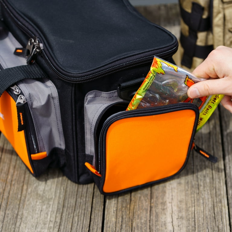 Ozark Trail Adult Unisex Fishing Tackle Backpack with Cooler Bait Storage,  Orange 