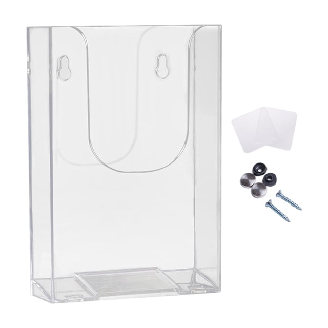 Soporte para folletos Soporte de papel montado en la pared para folletos de pared Literatura transparente A6