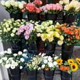 thumbnail image 4 of 3 Tier Metal Flower Display Stand Frame with 12pcs Buckets, Flower Plant Cart Display Stand with Wheels Heavy Duty Moving Flower Rack for Patio Garden Indoor Outdoor Florist Iron Shelf, 4 of 8