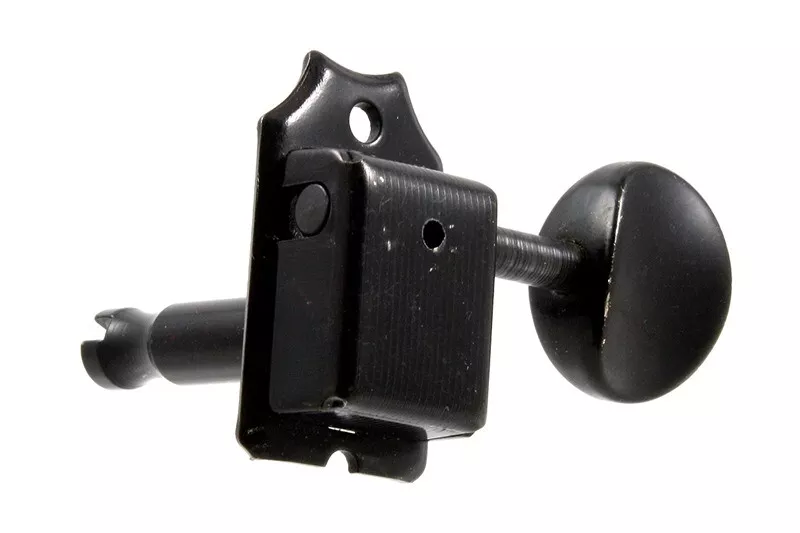 NEW - 6-In-Line Vintage Style Guitar Tuning Keys, 14:1 Gear Ratio - BLACK
