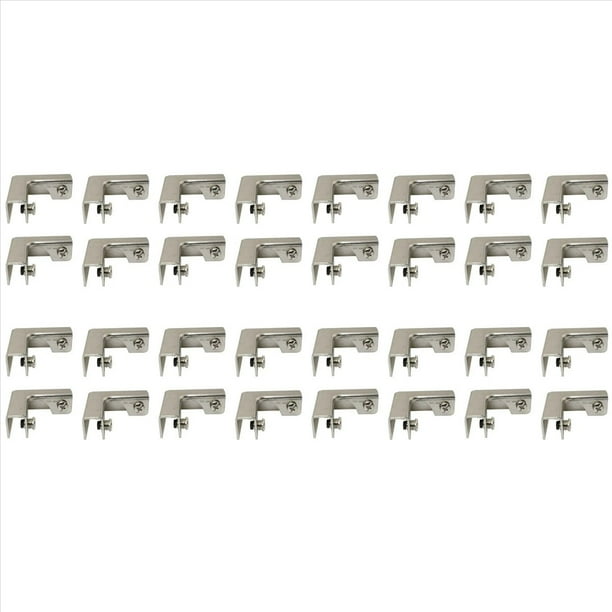 Clip de FijacióN de Vidrio Tipo L, 32 Uds., Conectores de Vidrio de 2 VíAs para Accesorios de Vidrio para Muebles de 6-10Mm