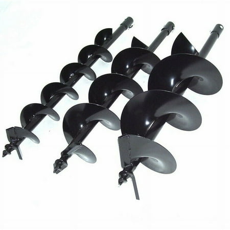 3pc 4/6/8" Auger Post Hole Gas Powered Earth Auger Digger Fence Ground Drill Set