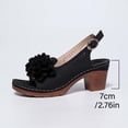 thumbnail image 4 of Xucatan Women's Plus Size Heeled Sandals, Romantic Floral Detail with Adjustable Buckle Ankle Strap, Stable Block Heel for All Day Wear Gift, 4 of 9