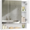 thumbnail image 1 of VASAGLE Armario de Baño con Puertas de Espejo, Armario de Pared, Estantes Ajustables, 16,5 x 70 x 75 cm, Blanco Nube, 1 of 6