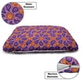 thumbnail image 3 of Paisley Pet Bed, Oriental Themed Pattern of Motif with Floral Inspirations, Chew Resistant Pad for Dogs and Cats Cushion with Removable Cover, 24" x 39", Magenta and Multicolor, by Ambesonne, 3 of 4