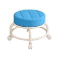thumbnail image 1 of Taburete de pedicura Gloria, Asiento rodante bajo, redondo, Fácil de mover, Azul oscuro, 1 of 9