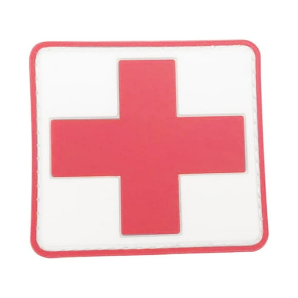 babydream1 Self-adhesive Arm Badge Unisex Clothes Shirt Sleeve Adhesive PVC 3D Rescue Arm Patch, White Base