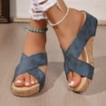 thumbnail image 2 of Fukaraa Wide Feet Wedge Sandals Women Spring Summer Platform Casual Dressy Shoes, 2 of 9