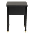 thumbnail image 4 of Baxton Studio Tamra Black Wood Nightstand with Pullout Shelf, 4 of 6