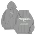 thumbnail image 2 of Christian Hoodies for Men 2025 Philippians Hoodie Long Sleeve Hooded Sweatshirt with Pockets Pullover Mens Hoodies, 2 of 7