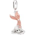 thumbnail image 1 of Charms de sirena durmiente o de ballet para pulsera, colgante de plata de ley 925, dijes colgantes para mujeres, niñas, esposas, hijas, joyas --- Código de producto 33151, 1 of 5