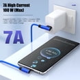 thumbnail image 3 of 90 Grados 7A 100W Carga Súper Rápida Cable USB Tipo C Cargador De Datos-USBC 1M 2M 3M, 3 of 4