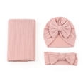 thumbnail image 6 of 3 Pack Baby Newborn Hats Set Knot Beanie Hats Soft for Infant Baby Girls Boys Caps 0-6 Months Pink 0-1 Years, 6 of 7