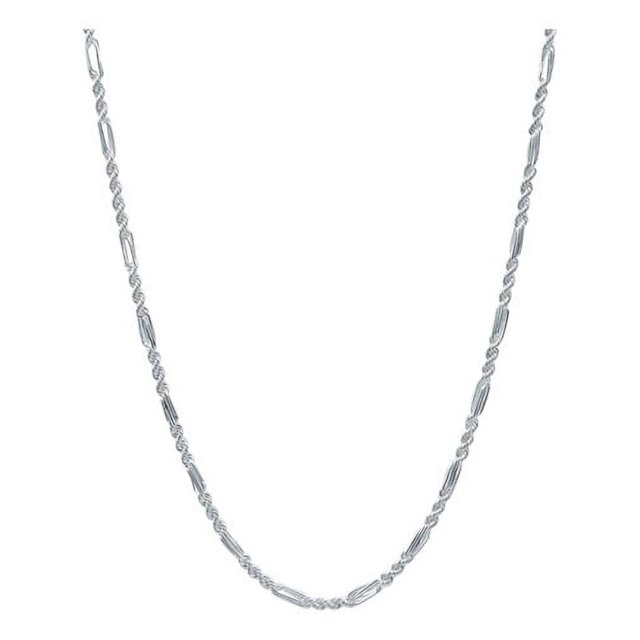 JOYARIS Cadena Torsal Figaro Hombre Plata Italiana 925 65 Cm X 5 Mm DM-0001632