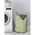 thumbnail image 3 of Botanical Laundry Bag, Spring Garden Branches Pattern with Colorful Flowers and Berries, Hamper Basket with Handles Drawstring Closure for Laundromats, 13" x 19", Pale Green Multicolor, by Ambesonne, 3 of 4