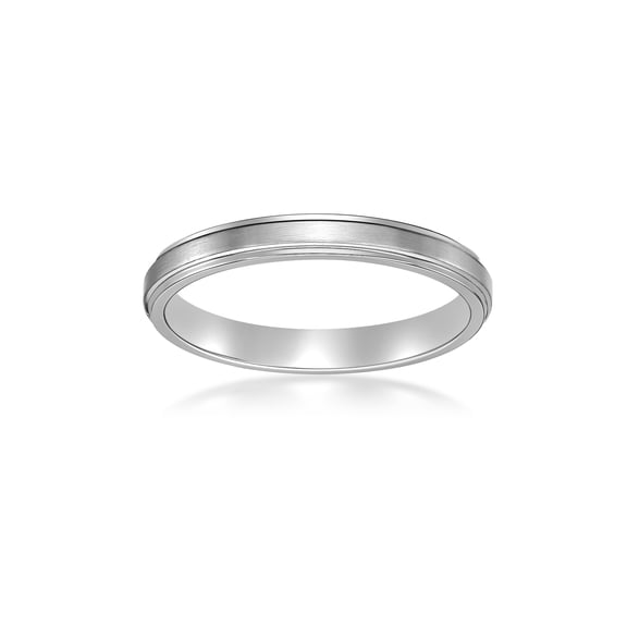 Stainless Steel 3MM Thin Flat Edge Wedding Band Ring Jewelry for Men - Size 10