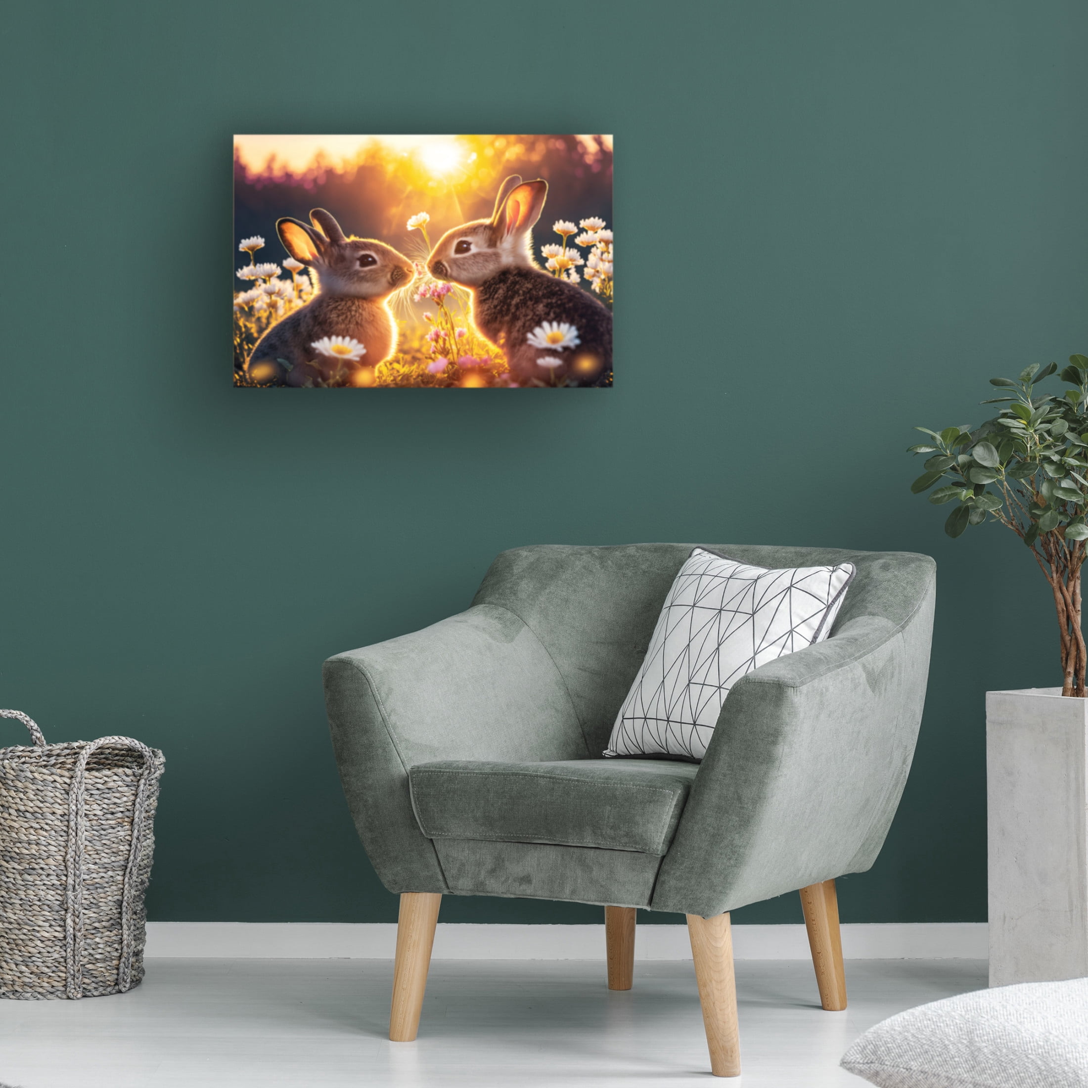 Canvas Wall Art - Ray Heere 'Woodland Animals 24' Wall Art for Living Room, Bedroom, or Office Décor by Trademark Fine Art - 47 x 30 Inches