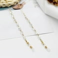 thumbnail image 3 of Milaget 2x Chaîne de Lunettes de Soleil à Perles Mode Support de Lunettes de Lecture Cordon Blanc 2 Pcs, 3 of 4