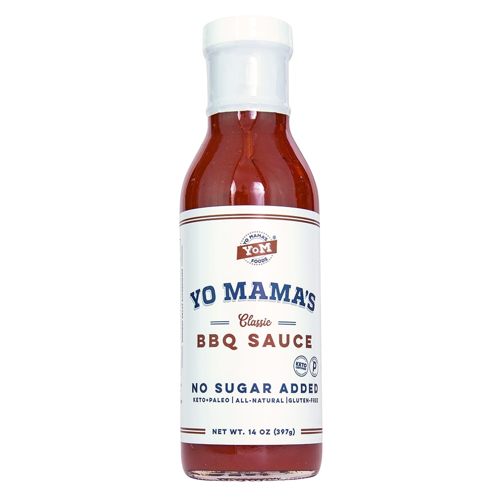 Yo Mama's Foods Keto Barbecue BBQ Sauce (Pack of 1) No Sugar Added