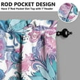 thumbnail image 5 of Pioneer Kitchen Curtains and Valance Set 24 Inch Tier Watercolor Elegant Lotus Flower Curtains Small Drapes for Cafe Living Room Bathroom Farmhouse 3 Pieces Set Rod Pocket, 5 of 6