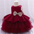 thumbnail image 2 of Girls' Tulle Flower Princess Wedding Dress for Toddler and Baby Girl, 2 of 7