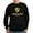 Black, variant on CafePress - Delta Chi Vertical Yellow Logo Sweatshirt - Classic Crew Neck Sweatshirt