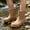 Khaki, variant on Mens Rain Boots Short Ankle Non Easy On Waterproof Boots Rain Boots For Men Flexible Rubber Sole Cushioned Durable Garden Footwear US :7.5