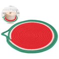 thumbnail image 3 of Aislamiento Térmico Redondo Mantel De Mesa Protector Mantel De Fruta Ampliamente Utilizado Aspecto Exquisito Cojín De Mesa De Hilo De Algodón Para Restaurante De Cocina Casera Eigraketly HA025805-04, 3 of 7