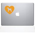 thumbnail image 1 of The Decal Guru Heart Airedale Terrier Decal Vinyl Sticker, 13" MacBook Pro (2016 & Newer Models), Yellow, 1 of 1