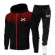 thumbnail image 2 of Chándal de moda con capucha para hombre, conjunto de ropa deportiva para gimnasio, correr, traje de invierno, 2024, 2 of 5