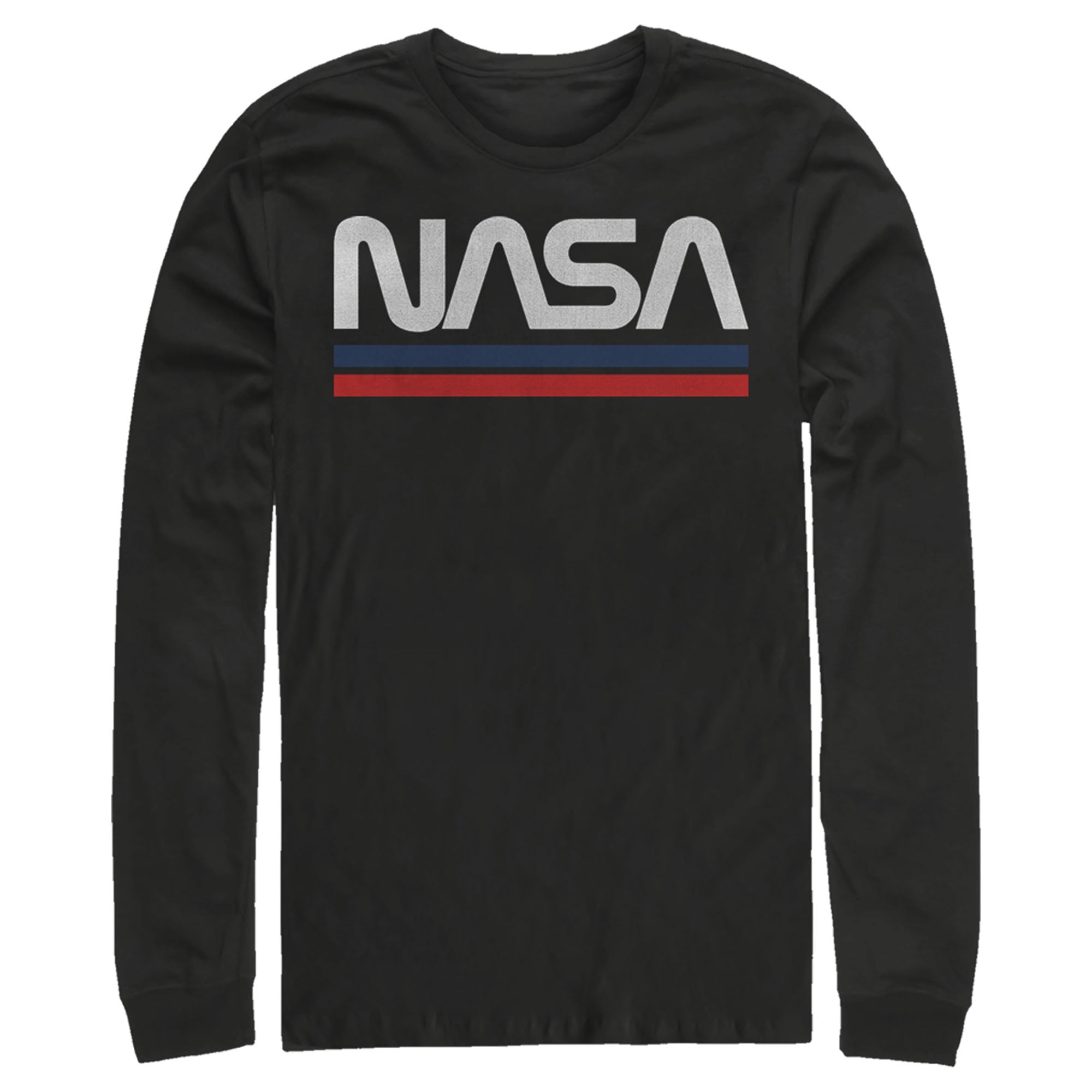 NASA - NASA Men's Red Blue Stripe Minimal Logo Vintage Long Sleeve T ...
