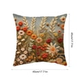 thumbnail image 3 of Vintage Floral Throw Pillow Covers, Short Pile Plush Boho Decorative Square Pillowcases for Living Room Couch Bed Decor, 3 of 6