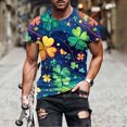 thumbnail image 1 of Ceisia Men's Slim Fit Short Sleeve T-Shirt St. Patrick's Day Themed Print Clover Spring Summer Shirt Gift, 1 of 8