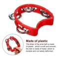 thumbnail image 3 of Unique Bargains 2 Pcs Cloches de Poignet, Clochettes de Cheville Cloche à Main Instruments de Percussion Groupe de Rythme Musical Plastique, Rouge, 3 of 5