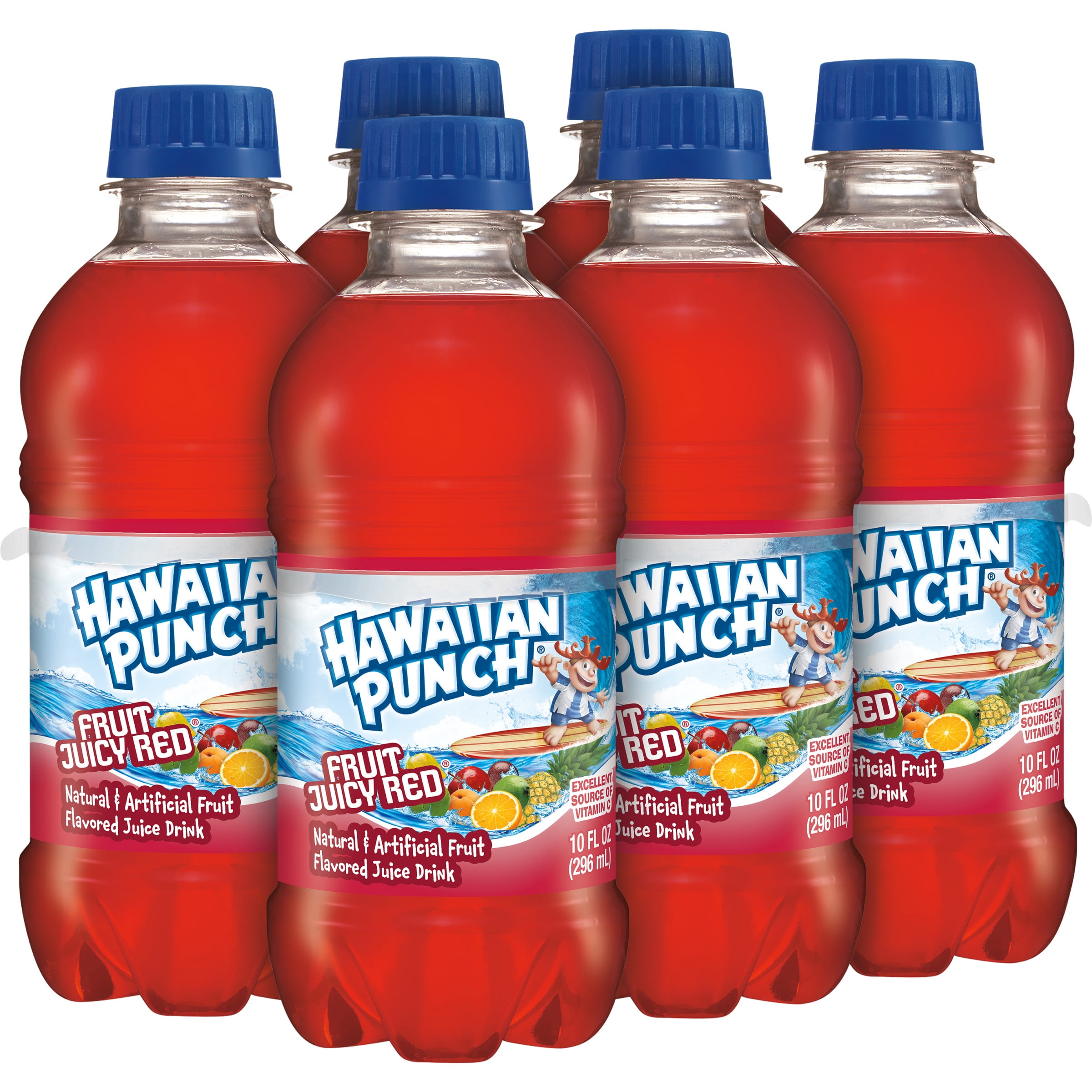 (24 Bottles) Hawaiian Punch Fruit Juicy Red, 10 fl oz