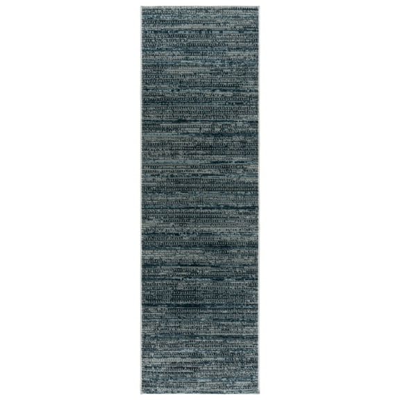 Gertmenian Missha Dario Modern/Contemporary Striped Blue Indoor Area Rug, 2x6 Runner