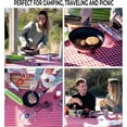 thumbnail image 5 of Zone Tech 12V Stainless Steel Frying Pan, 7.5-inch Portable Non-stick Frying Pan with Glass Vented Lid, Stay-cool Handle, Rapid Heat Up, Perfect For Camping, Picnic and more, 5 of 9