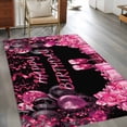 thumbnail image 2 of Area Rug for Living Room, Happy Birthday Pink Non-Slip Indoor Large Carpet for Bedroom/Dining Room, Gifts Balloons Goblet Glitter Ribbons Black Washable Low-Profile Floor Mat Runner Rugs - 3 x 5 Ft, 2 of 8