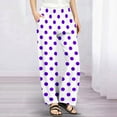 thumbnail image 2 of GigrtiJin 4-14 Years Kids Teens Causal Pants Polk Dot Printed Elastic Waisted Straight Leg Pants Trendy Sport Pants, 2 of 7
