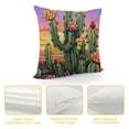 thumbnail image 4 of Orinice Cactus Flowers Sunset Graphic Decorative Throw Pillow Cover for Home Couch Living Room Bed Sofa Printed on Both Sides - Square 1PC 22x22in, 4 of 5