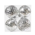 thumbnail image 1 of Fiudx Juego de 4 Bolas Navideñas de 10 Cm, Bola Rota, Chapada En Plástico, para Decoración de Árbol de Navidad., 1 of 4