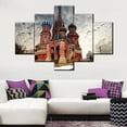 thumbnail image 4 of TISHIRON 5PCS Framed Canvas Wall Art Set,60"x40" Saint Basil's Cathedral Canvas Art Decor, 4 of 7