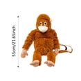 thumbnail image 3 of Cute Baby Monkey Punch Plush Hugging Backpack with Fluffy Monkeys Stuffed Animals Shoulder Backpacks Lifelike Monkey Leash Casual Bag, 3 of 7