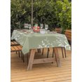 thumbnail image 3 of Outdoor Tablecloths with Umbrella Hole & Zipper, Sage Green Botanical Tablecloth Rectangle 60x84 Inch, Farmhouse Laugh Love Leaves Waterproof Table Cloth, Patio/Pool/Picnic Table Covers, 3 of 8