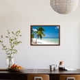 thumbnail image 3 of Island Paradise  Palm Trees Hanging over a Sandy White Beach with Stunning Turquoise Waters and Wh, Framed Art Print Wall Art by Aleksandar Todorovic Sold by Art.Com, 3 of 5